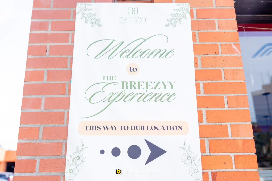 The Breezyy Experience welcome sign